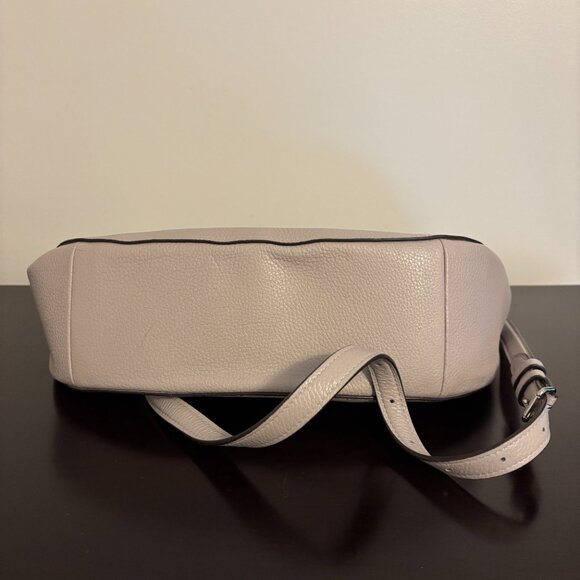 Coach Elle Hobo Taupe Gray Leather with Stardust Crystal Rivets - Picture 8 of 12